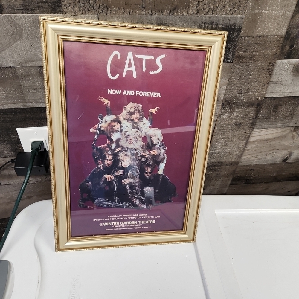 Gold Framed 'Cats' Musical Poster